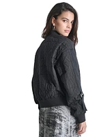 Dkny Women's Quilted Long-Sleeve Bomber Jacket