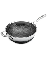 Livwell DiamondClad 12" Hybrid Nonstick Stainless Steel Wok with Lid