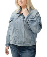 Silver Jeans Co. Plus Denim Trucker Jacket