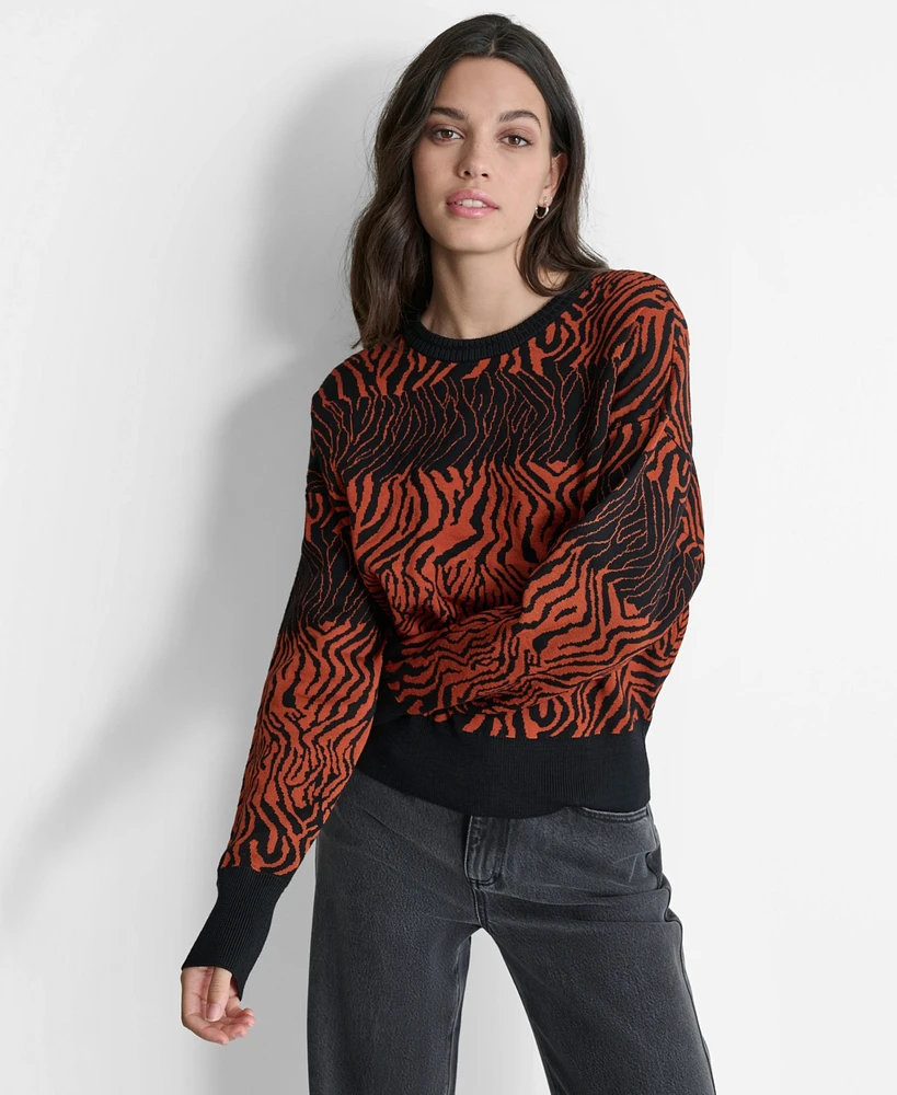 Dkny Women's Jacquard Dolman-Sleeve Sweater