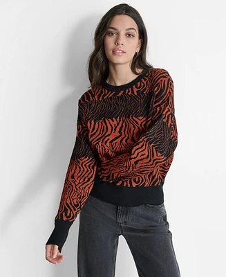 Dkny Women's Jacquard Dolman-Sleeve Sweater