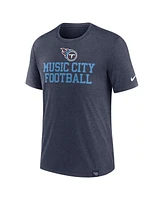 Nike Men's Heather Navy Tennessee Titans Blitz Tri-Blend T-Shirt