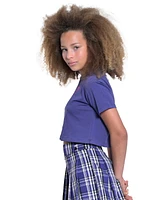 With Jules Big Girls Cotton Cropped Graphic T-Shirt