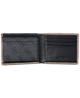 Guess Men's Quattro Patchwork Triangle Logo Wallet