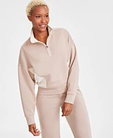 And Now This Women's Quarter-Zip Scuba Sweatshirt, Created for Macy's