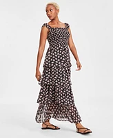 And Now This Women's Smocked Tiered Maxi Dress, Created for Macy's