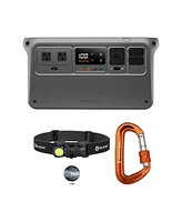 Dji Power 1000 with 1100 Lumens Led Rechargeable Right-Angle Flashlight with headband and Heavy Duty Carabiner bundle