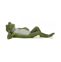 Slickblue Lounging Garden Frog Figurine (Set of 3)