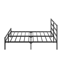 Streamdale Furniture Metal Platform Bed Frame With Headboard, Sturdy Metal Frame, No Box Spring Needed(Queen)