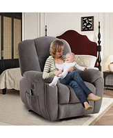 Streamdale Furniture Elderly Recliner Chair with Heat, Massage, Usb (Grey)