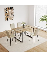 Streamdale Furniture Mdf Dining Table Set with Modern Chairs