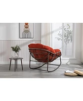 Streamdale Furniture Orange Rattan Rocking Chair with Cushion