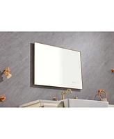 Streamdale Furniture 40x24 Led Lighted Bathroom Wall Mounted Mirror With High Lumen+Anti-Fog Separately Control