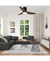 Streamdale Furniture Simple Deluxe 40-Inch Ceiling Fan With Led Light And Remote Control, 6-Speed Modes, 2 Rotation