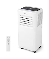 Slickblue 8000 Btu Portable Air Conditioner with Remote Control and Led Digital Display-White