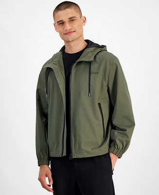 Hugo by Boss Men's Slim-Fit Lightweight Hooded Water-Repellent Windbreaker Jacket
