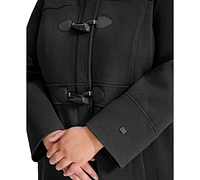 Tommy Hilfiger Plus Hooded Toggle Walker Coat, Created for Macy's