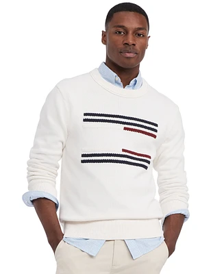 Tommy Hilfiger Men's Relaxed-Fit Cable Knit Flag Sweater