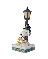 Jim Shore Peanuts Snoopy and Woodstock Lamp Post Figurine