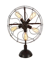 Rosemary Lane 15" Metal Fan Shape 5 Light Accent Lamp