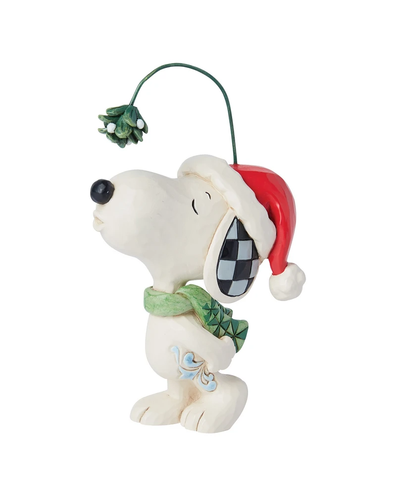 Jim Shore Peanuts Mini Snoopy with Mistletoe