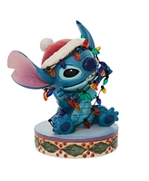 Jim Shore Disney Traditions Stitch Wrapped in Lights Figurine