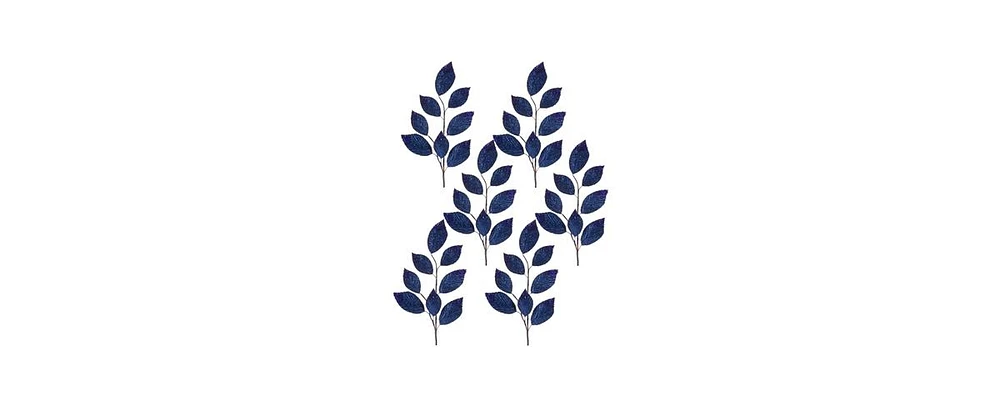 Slickblue Artificial Leaf Sprays (Set of 6) - 27" High, Realistic Foliage for Crafting and Floral Arrangements