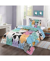 MarCielo Kids Girls Quilt Set Bedspread Coverlet Set WX202 Twin