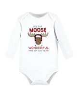 Hudson Baby Boys Cotton Long-Sleeve Bodysuits