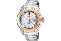 Invicta Men's Hydromax Quartz 3 Hand Silver Dial Stainless Steel Bracelet Watch