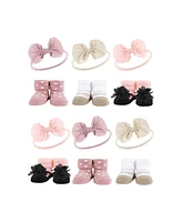 Hudson Baby Infant Girl 12Pc Headband and Socks