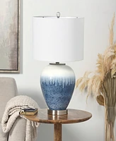 Rosemary Lane 25" Glass Colorblock Abstract Drip Accent Lamp