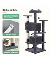 Multi-Purpose Cat Tree with Scratching Posts, Condos, and Climbing Platforms