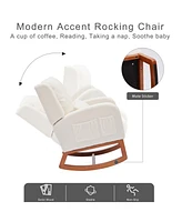Comfortable and Durable Ergonomic High-Back Rocking Chair