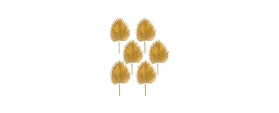Slickblue Artificial Fan Palm Leaves (Set of 6) - 37" High, Realistic Faux Leaves for Creating Tropical Vibes