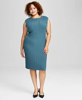 And Now This Trendy Plus Rib-Knit Sleeveless Dress, Created for Macy's