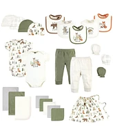 Hudson Baby Baby Boys Hudson Layette Starter Set 25pc, Forest Animals, 0-6 Months