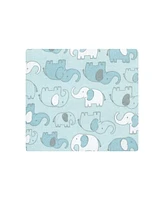 Hudson Baby Infant Boy Cotton Flannel Receiving Blankets Bundle, Boy New Elephant, One Size