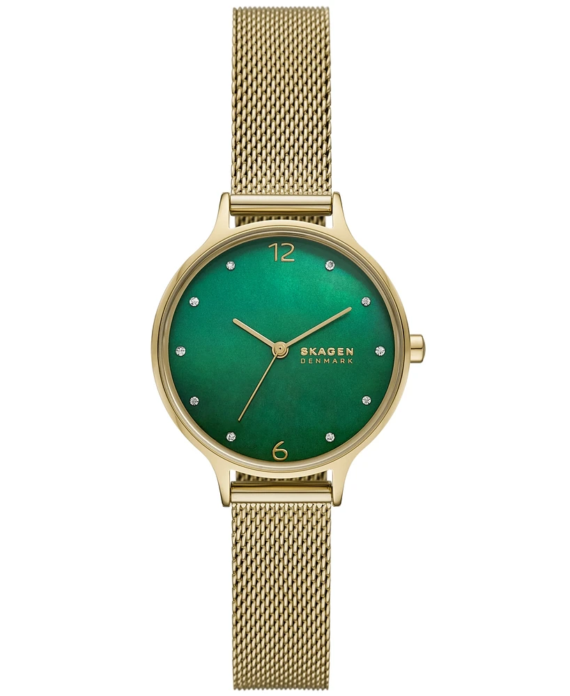 Skagen Women's Anita Lille Three Hand Gold-Tone Stainless Steel 30mm