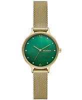 Skagen Women's Anita Lille Three Hand Gold-Tone Stainless Steel 30mm