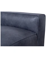 Rutherford Home Amalfy 57" Leather Armless Loveseat