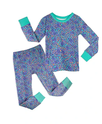 Mightly Toddler Girls Rebel x Fair Trade 100% Organic Cotton Tight Fit Pajamas, 2-Piece Set