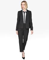 Karl Lagerfeld Paris Women's Pinstriped One-Button Blazer