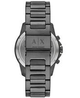 A|X Armani Exchange Men's Quartz Chronograph Gunmetal Stainless Steel 44MM