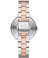 A|X Armani Exchange Women's Quartz Two-Tone Stainless Steel 36MM