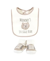 Hudson Baby Cotton Bib and Sock Set