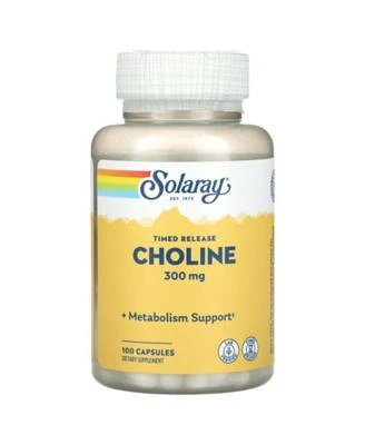 Solaray Timed Release Choline 300 Mg 100 Capsules