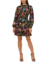 Adrianna by Papell Women's Ruffled Floral Fit & Flare Dress