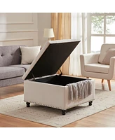 Simplie Fun Versatile Storage Ottoman with Ample Space, 30" x 30" x 18.5