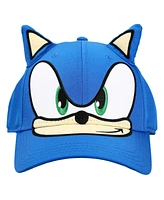 Sonic The Hedgehog Men's Face with Plush Ears Snapback Hat